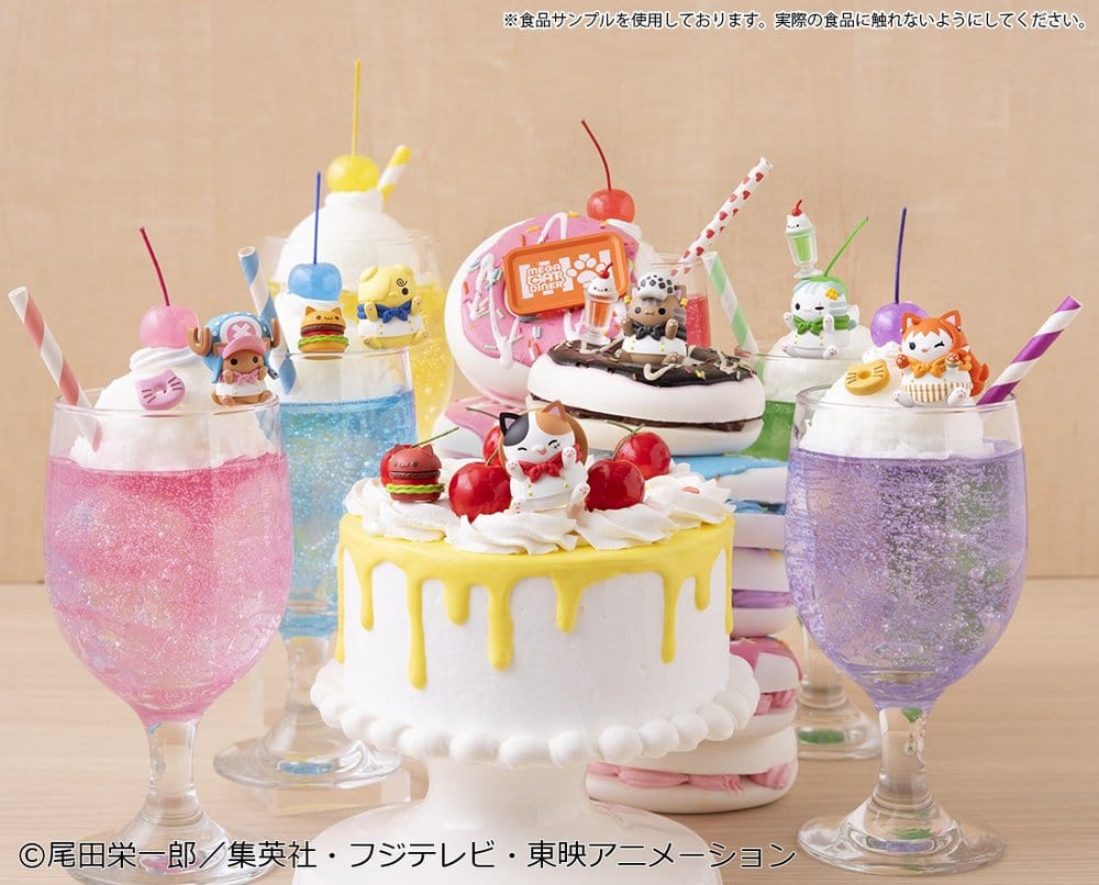One Piece Blind Box présentoir figurines mini Mega Cat Project NyanPieceNyan! Diner! 3 cm (6)