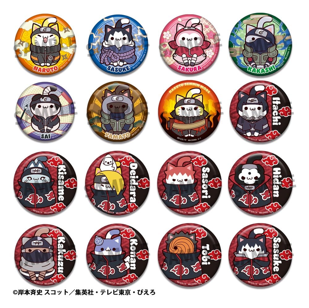 Naruto Shippuden Blind Box assortiment badges Mega Cat Project Nyaruto! Collection 2 6 cm (16)