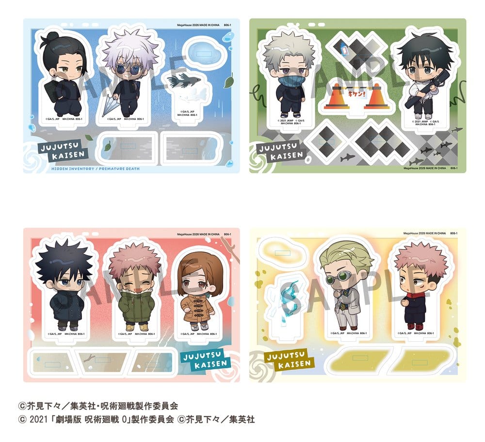 Jujutsu Kaisen Buddycolle Stand Acrylique 5th Anniversary C Megumi Fushiguro, Yuji Itadori & Nobara Kugisaki 10 cm