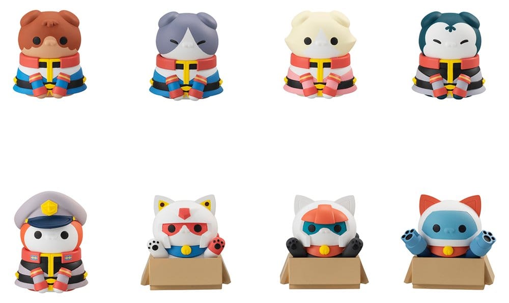 Gundam Blind Box assortiment figurines mini Mega Cat Project Nyandam We are the Earth Federation Forces! (8) (Repeat)