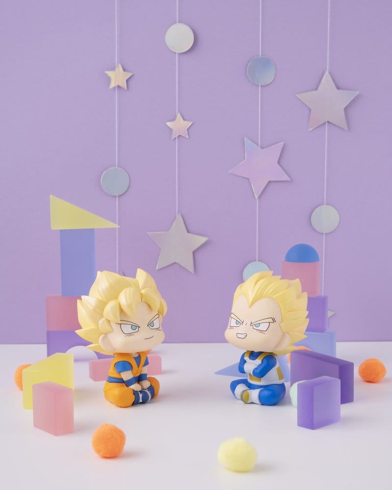 Dragon Ball DAIMA pack 2 figurines PVC Look Up Super Saiyan Son Goku (mini) & Super Saiyan Vegeta (mini) 11 cm (with gift)