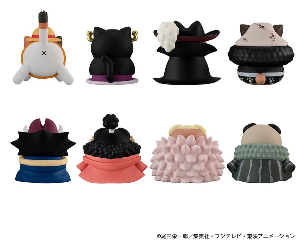 One Piece Blind Box présentoir figurines mini Mega Cat Project Nyan Piece Nyan! Luffy & the Seven Warlords of the Sea 3 cm (8) (Repeat)