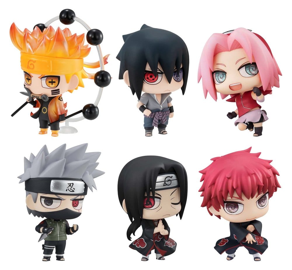 Naruto Shippuden Blind Boxes présentoir figurines mini ChimiMega Series Mascot Collection 1 6 cm (6)