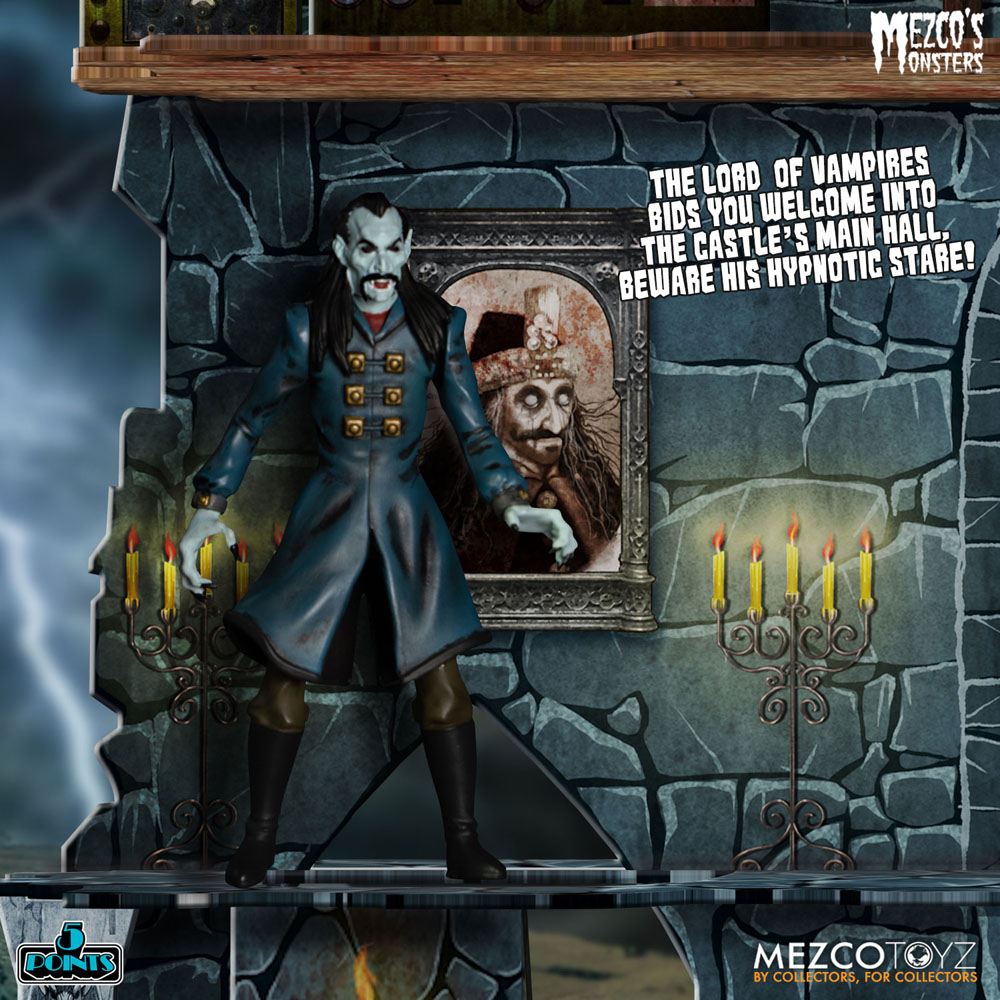 Mezco's Monsters figurines 5 Points Tower of Fear Deluxe Box Set 9 cm