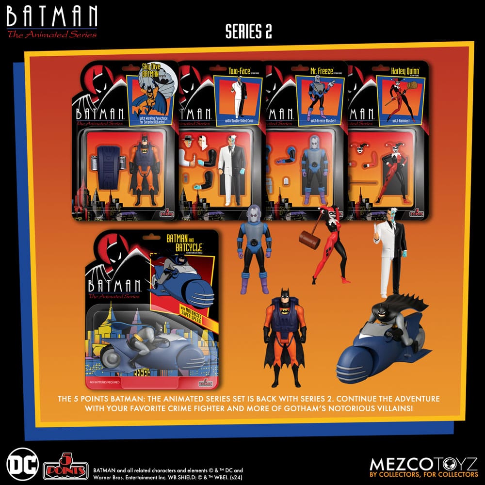 Batman: The Animated Series 2 figurines 5 Points Deluxe Box Set 9 cm