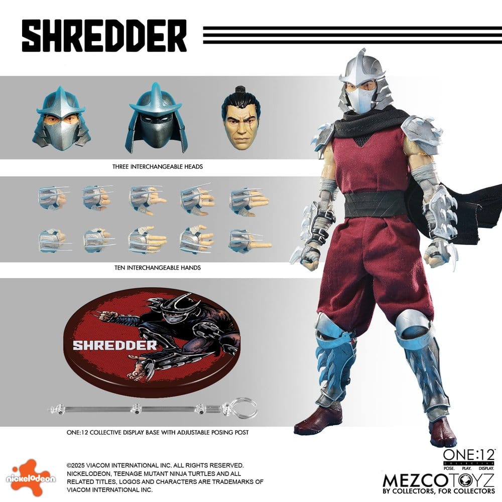 Tortues Ninja figurine 1/12 Shredder 17 cm