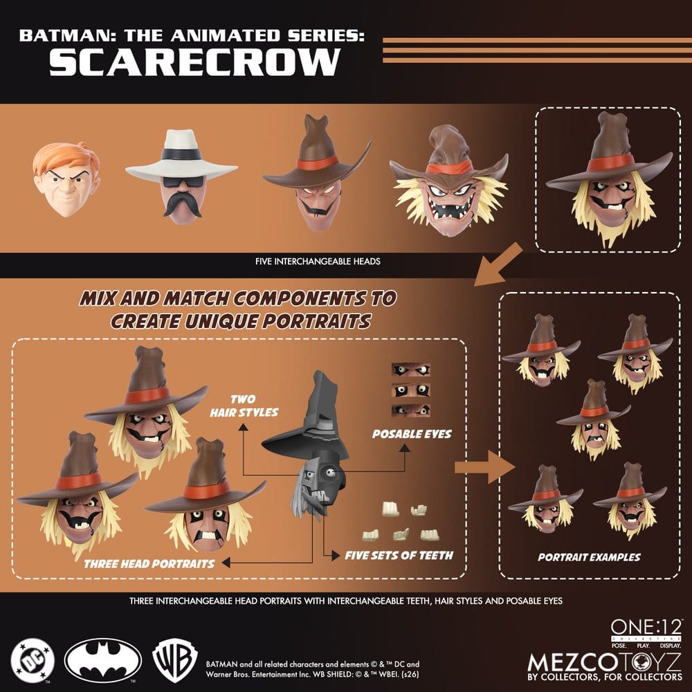 Batman, la série animée One:12 Collective figurine Scarecrow 17 cm