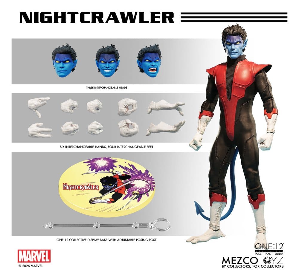 Marvel X-Men One:12 Collective figurine 1/12 Nightcrawler 16 cm