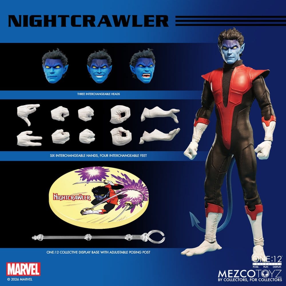 Marvel X-Men One:12 Collective figurine 1/12 Nightcrawler 16 cm