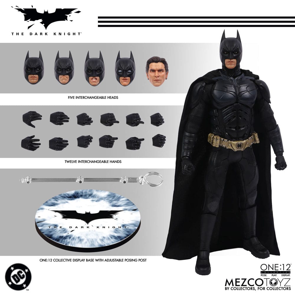 The Dark Knight : Le Chevalier noir figurine 1/12 Batman 17 cm