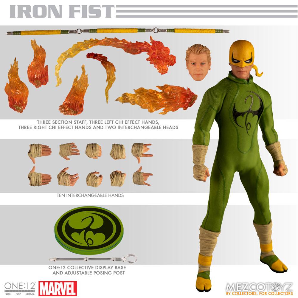 Marvel Comics One:12 Collective figurine 1/12 Iron Fist 17 cm