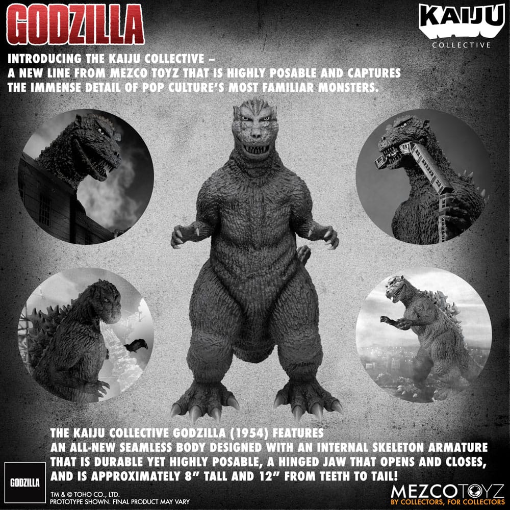 Godzilla (1954) figurine Kaiju Collective Godzilla - Black & White Edition 20 cm