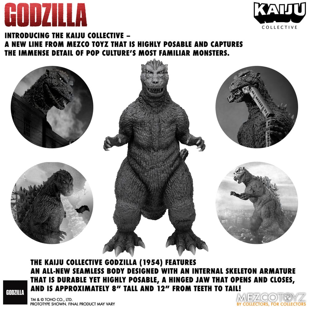 Godzilla (1954) figurine Kaiju Collective Godzilla - Black & White Edition 20 cm