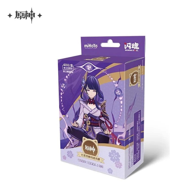 Genshin Impact Jeu de Cartes à Collectionner Series 03 Pre-Build Starter Deck 01 Raiden Shogun *Version Chinoise*