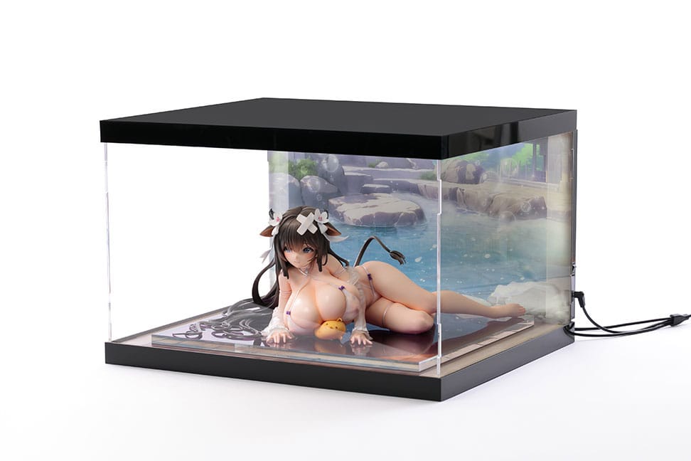 Azur Lane présentoir vitrine acrylique avec éclairage pour figurine Kashino Hot Springs Relaxation