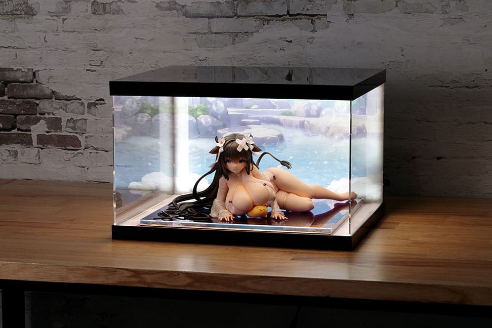 Azur Lane présentoir vitrine acrylique avec éclairage pour figurine Kashino Hot Springs Relaxation