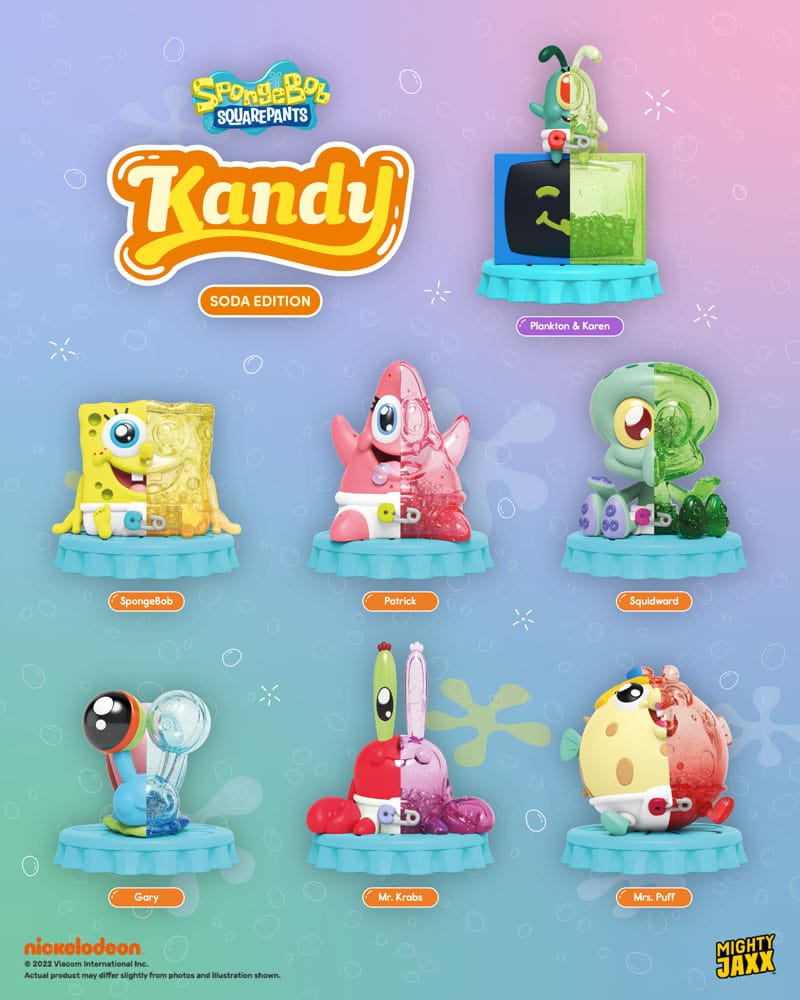 Kandy x Sanrio présentoir Blind Box Kandy x Jason Freeny Collection Spongebob (Soda Edition)(6)