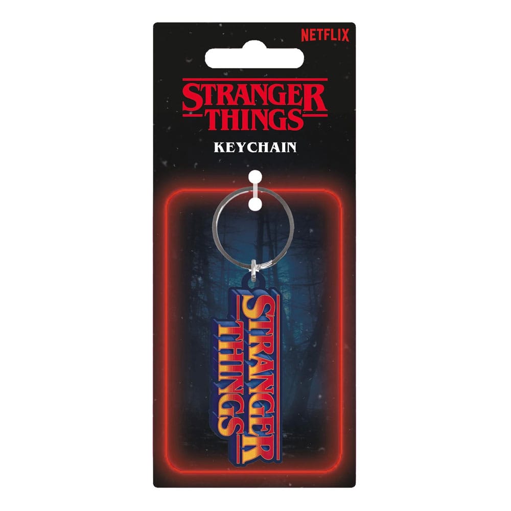 Stranger Things porte-clés caoutchouc Retro Logo 6 cm