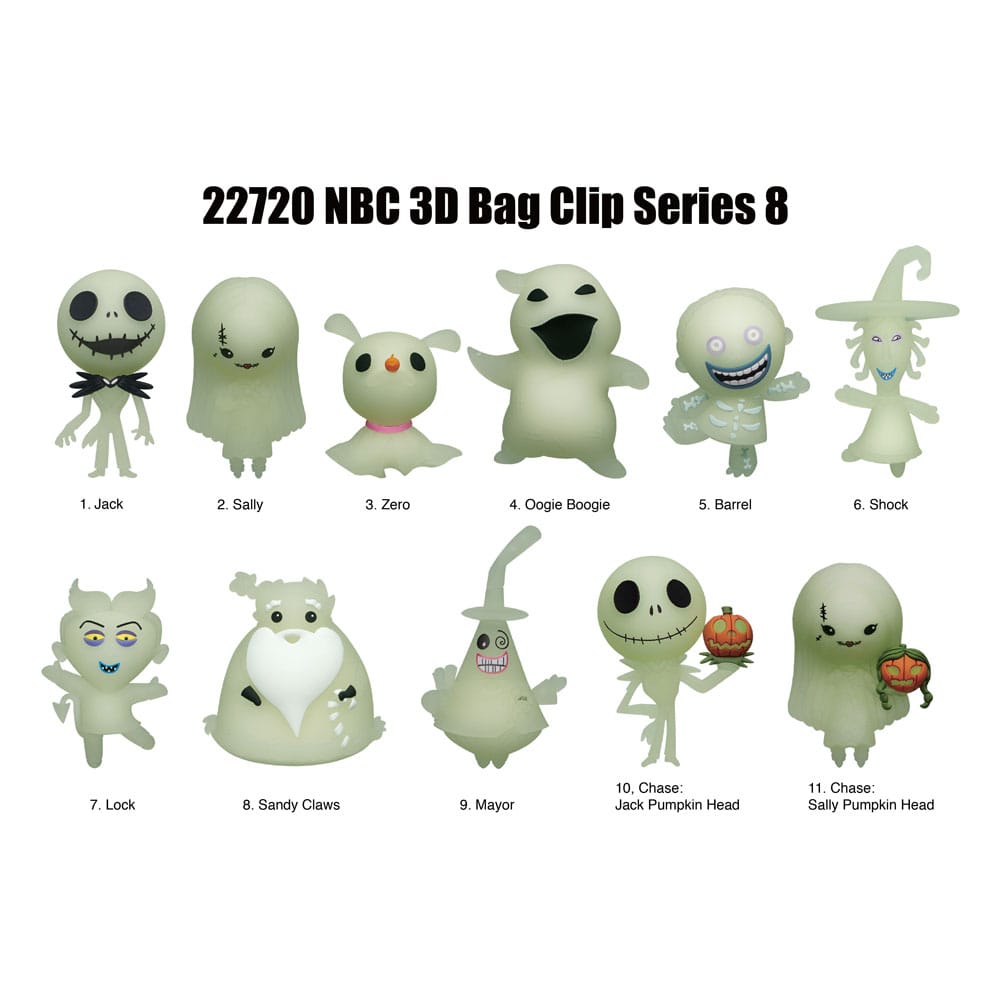 L'Étrange Noël de monsieur Jack 3D présentoir porte-clés sac à dos Glow in the Dark Série 8 (24)