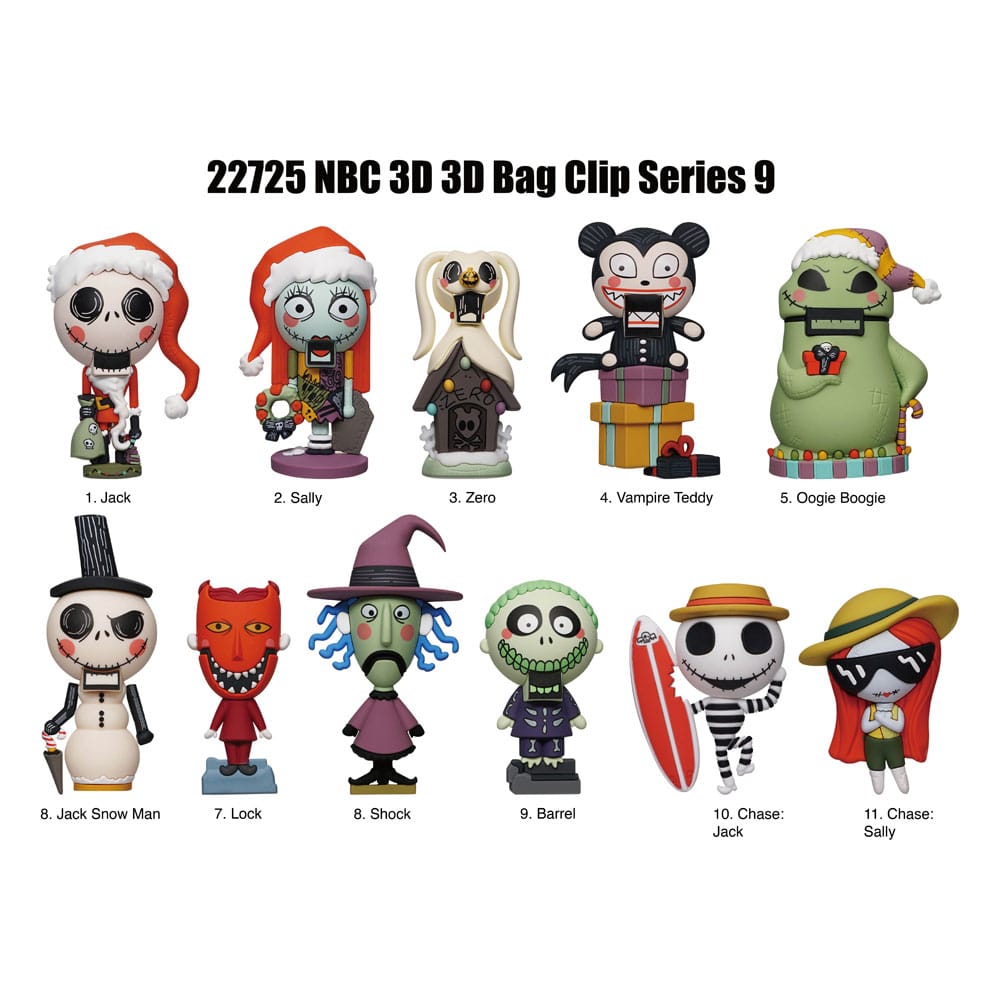 L'Étrange Noël de monsieur Jack 3D présentoir porte-clés sac à dos Glow in the Dark Série 9 (24)