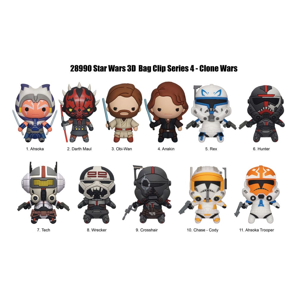 Star Wars Clone Wars présentoir porte-clés sac à dos 3D Series 4 (24)