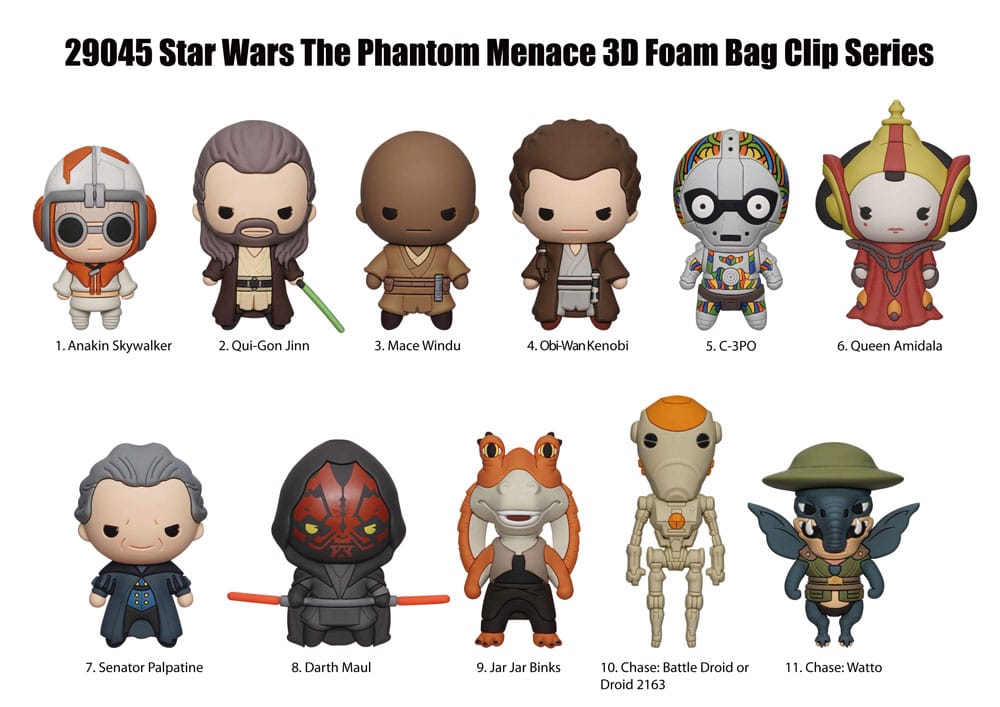 Star Wars The Phantom Menace présentoir porte-clés sac à dos 3D(24)