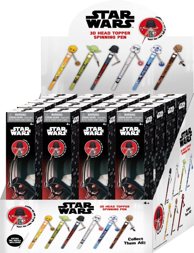 Star Wars 3D Head Topper Spinning Pen présentoir (12)