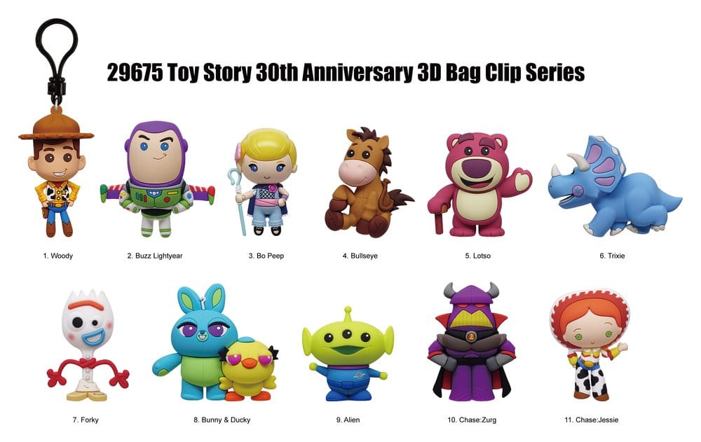 Toy Story présentoir porte-clés sac à dos 3D 30th Anniversary seriés 67 (24)