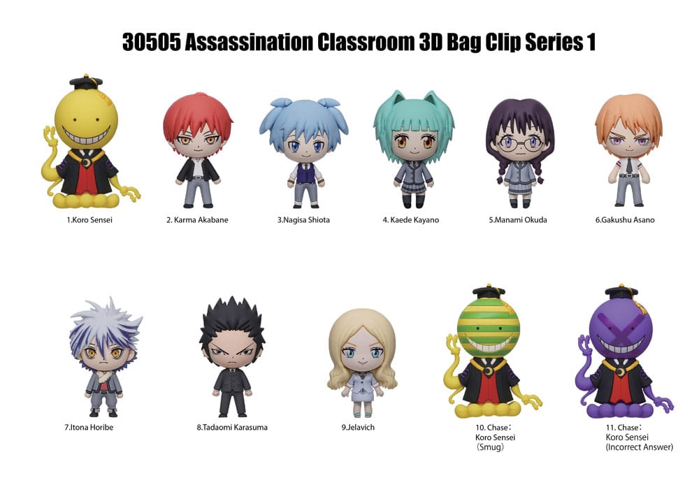 Assassination Classroom 3D présentoir porte-clés sac à dos Série 1 (24)