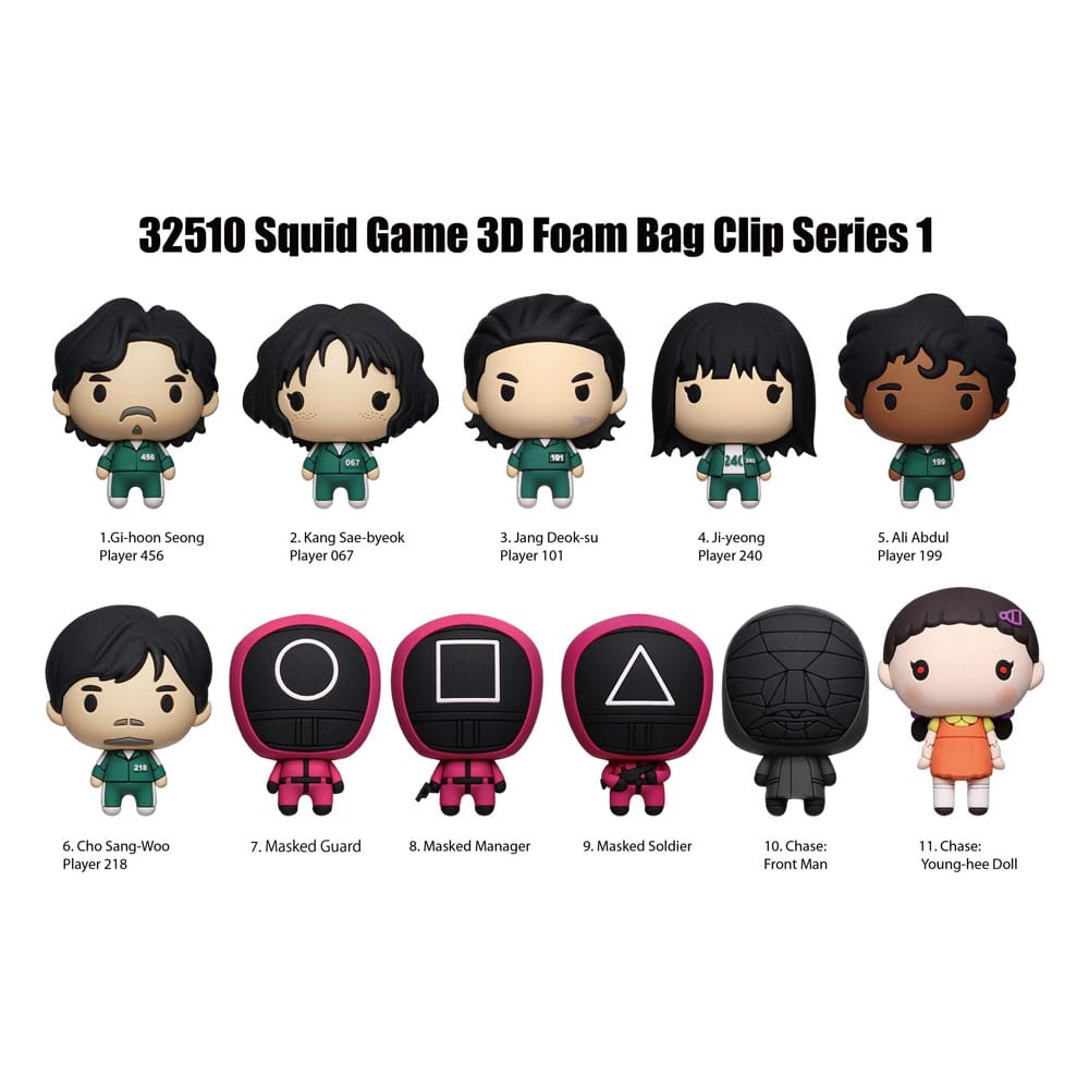 Squid Game présentoir porte-clés sac à dos 3D Series 1 (24)