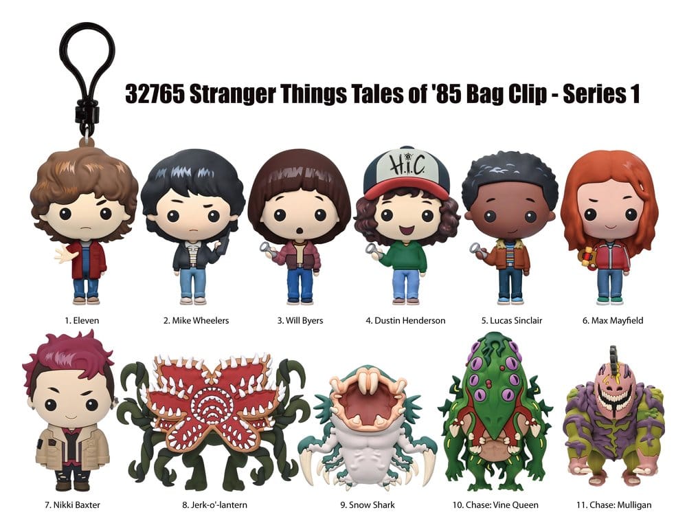 Stranger Things Tales of '85 3D porte-clés en PVC série 1 présentoir (24)