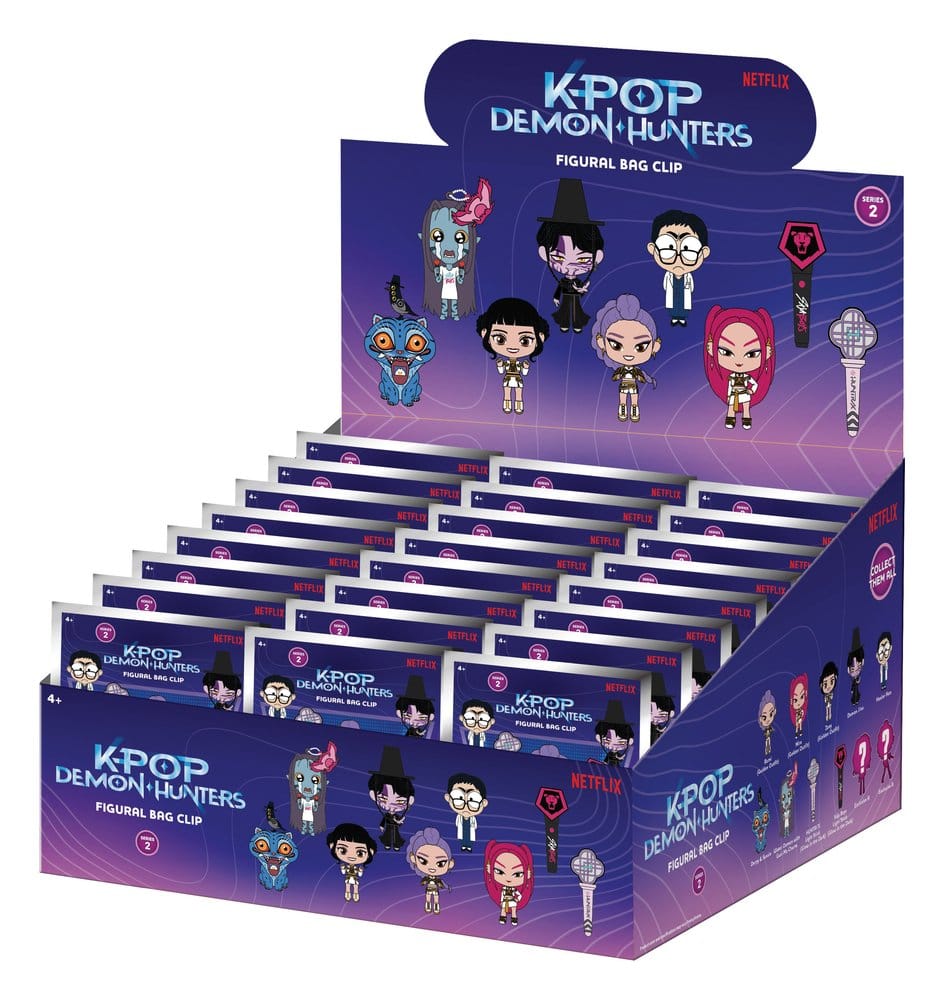 KPop Demon Hunters 3D porte-clés en PVC série 2 présentoir (24)