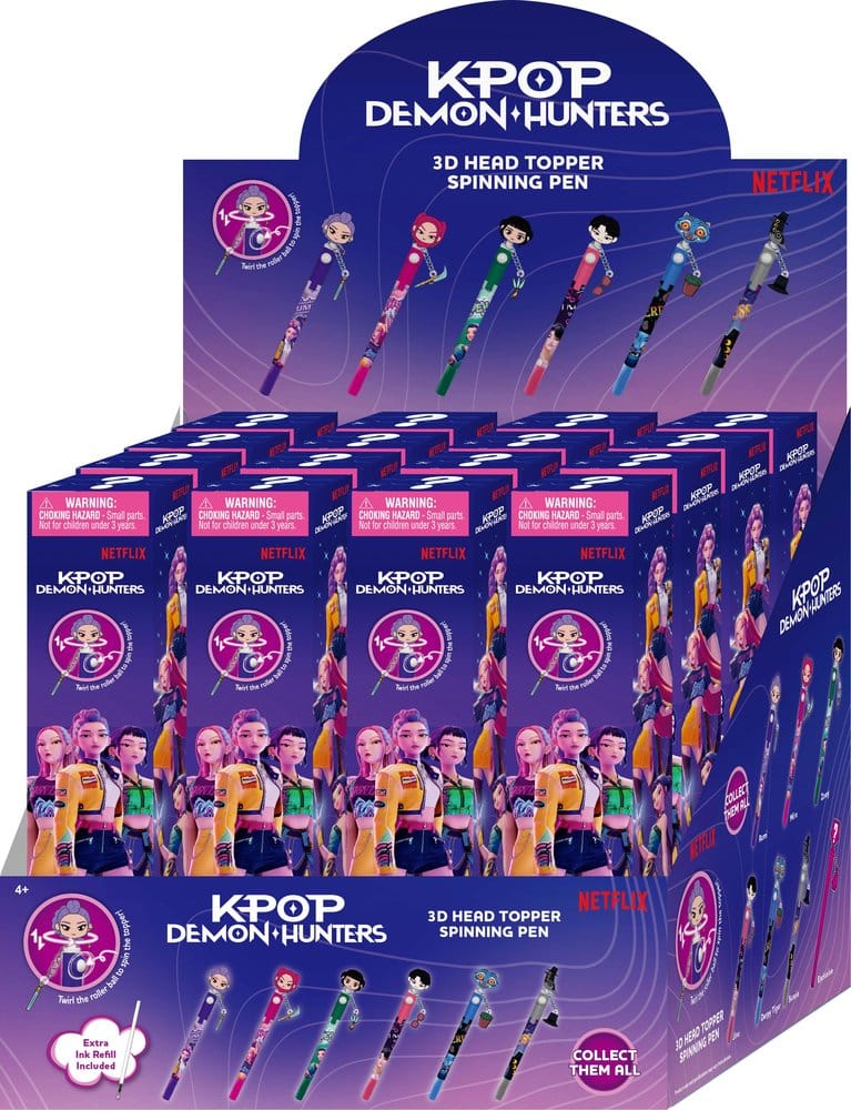 K-Pop Demon Hunter Stylos avec Topper 3D Présentoir (16)