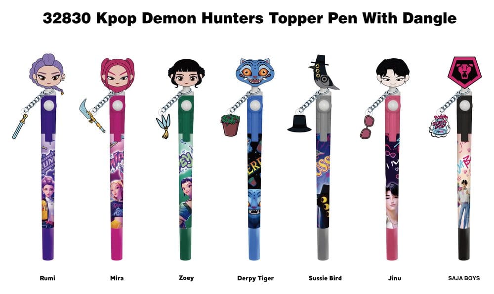 K-Pop Demon Hunter Stylos avec Topper 3D Présentoir (16)