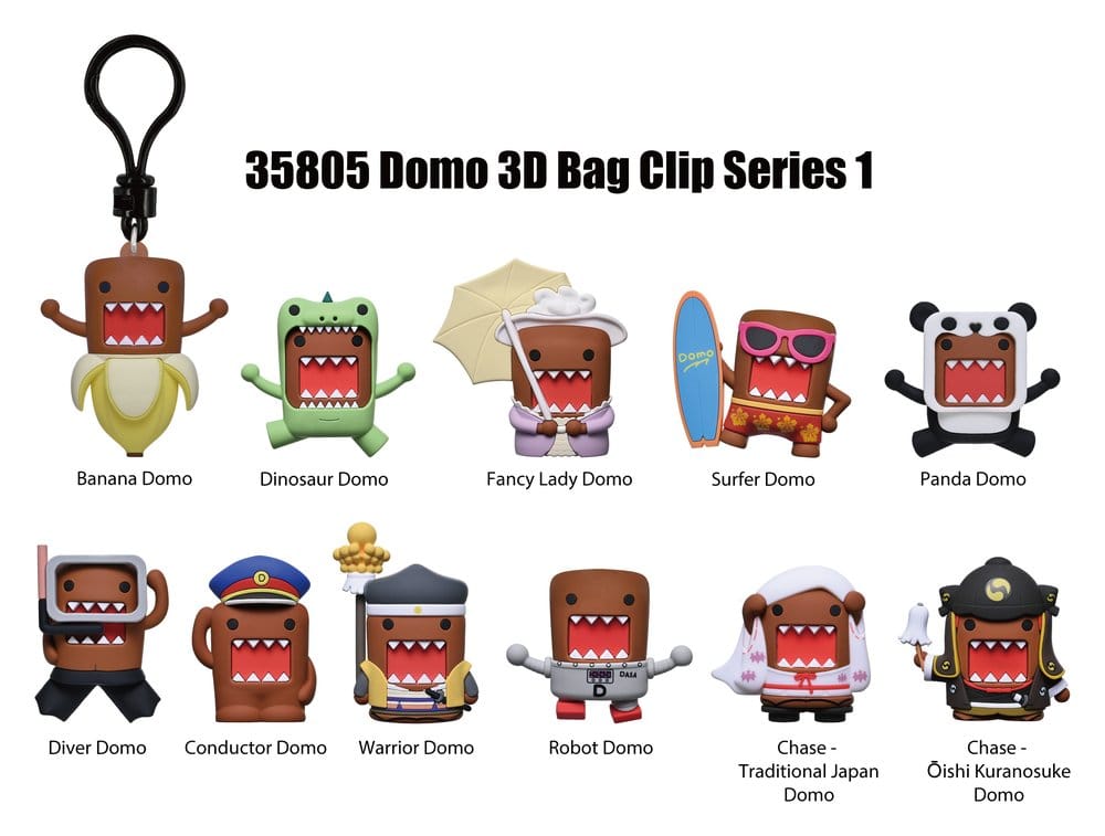 Domo-kun 3D porte-clés en PVC série 1 présentoir (24)
