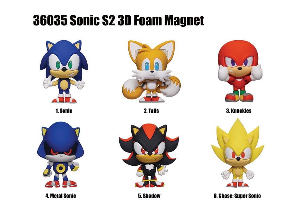 Sonic the Hedgehog Blind pack aimants Series 2 Display (12)