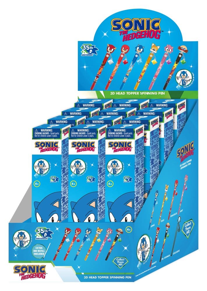 Sonic présentoir stylos rotatifs head topper 3D (12)