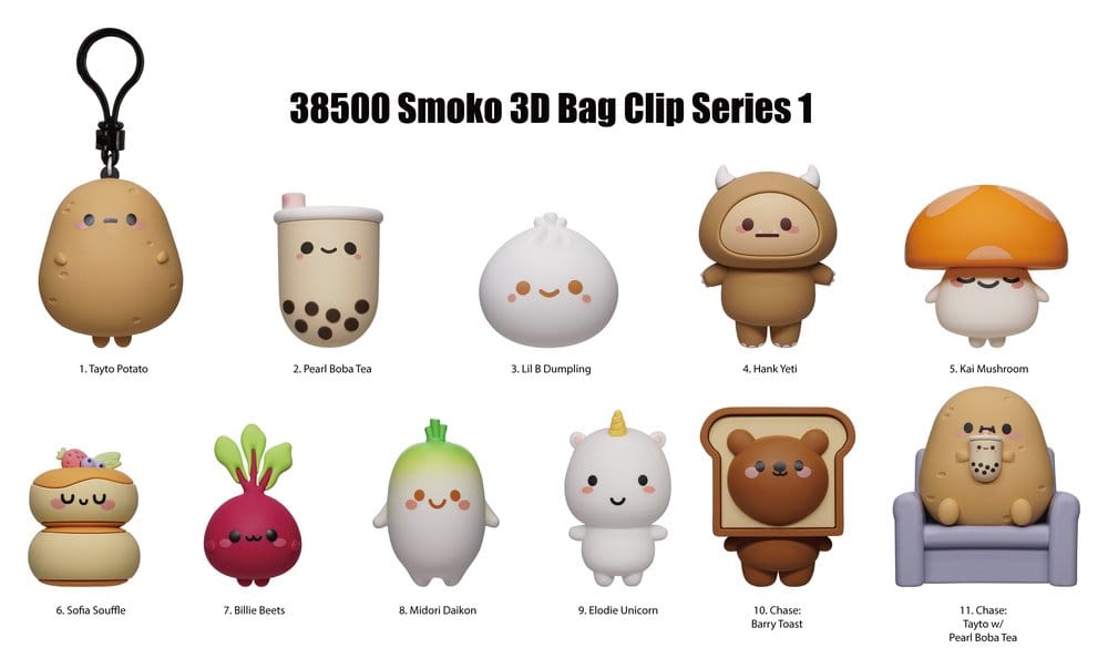 Smoko 3D présentoir porte-clés Série 1 (24)