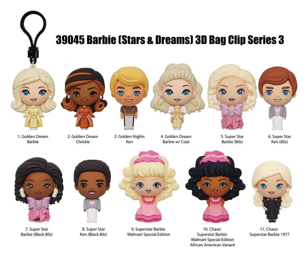 Barbie 3D porte-clés en PVC série 3 présentoir (24)