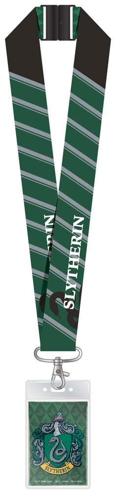 Harry Potter Lanière de luxe avec porte-cartes Slytherin