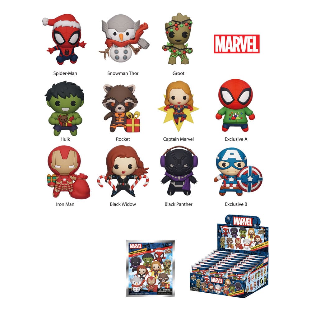 Marvel série 1 présentoir porte-clés sac à dos 3DMarvel Christmas (24)