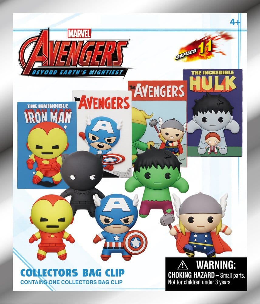 Marvel 3D porte-clés en PVC série 1 Avengers 60th Comic Covers Blind Bag Display (24)