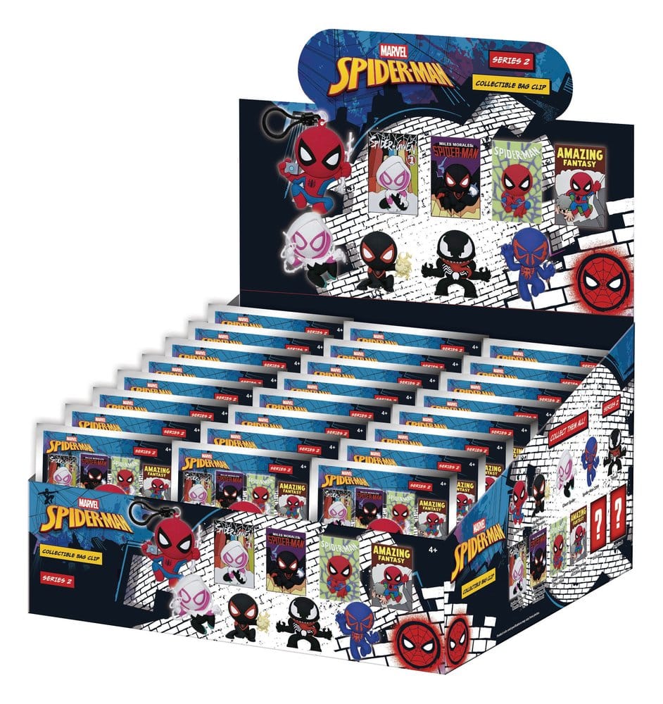 Spider-Man Classic 3D porte-clés en PVC série 2 présentoir (24)