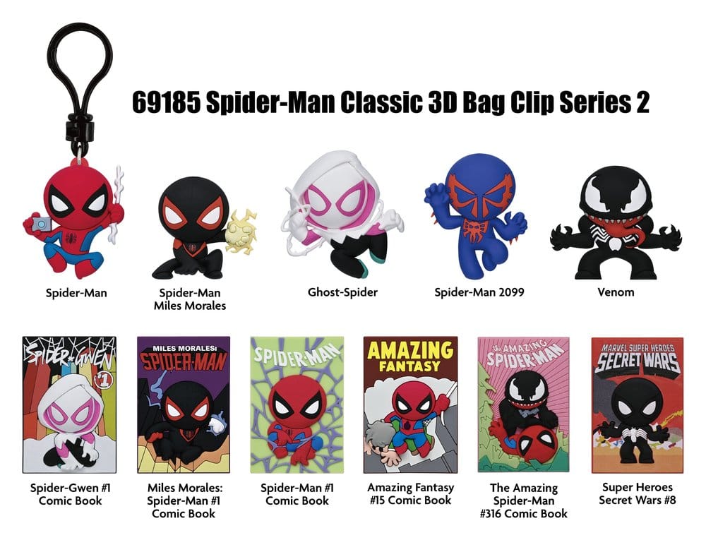 Spider-Man Classic 3D porte-clés en PVC série 2 présentoir (24)