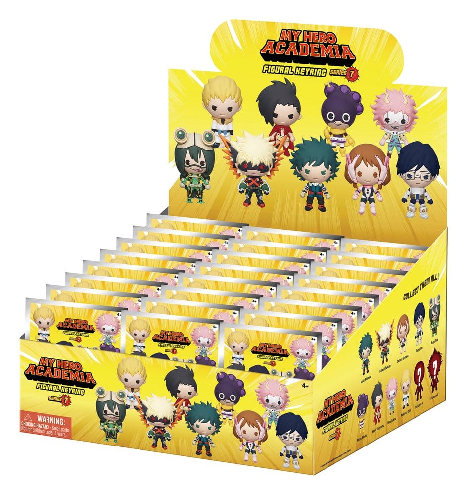 My Hero Academia 3D porte-clés en PVC série 7 présentoir (24)