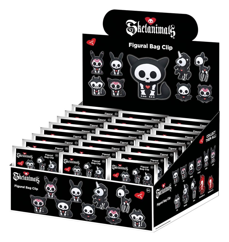 Skelanimals 3D porte-clés en PVC série 1 Blind Bag Display (24)