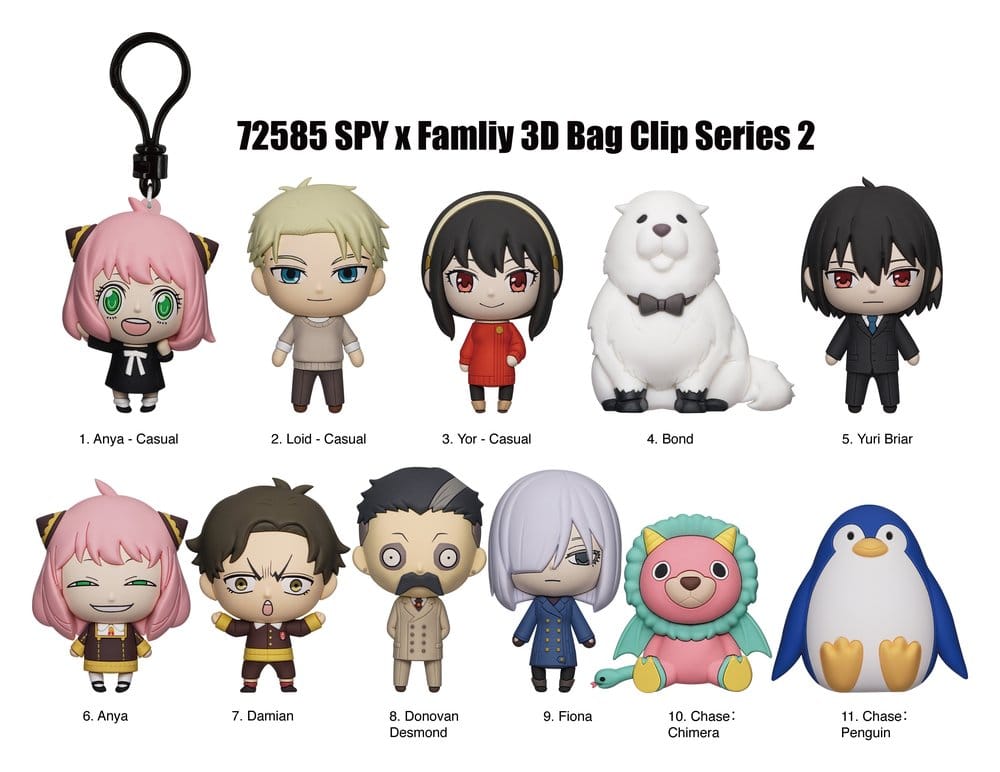 Spy x Family 3D porte-clés en PVC série 2 présentoir (24)
