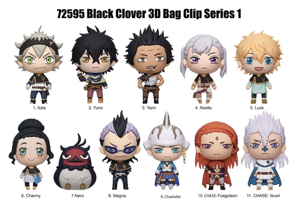 Black Clover 3D présentoir porte-clés Serie 1 (24)