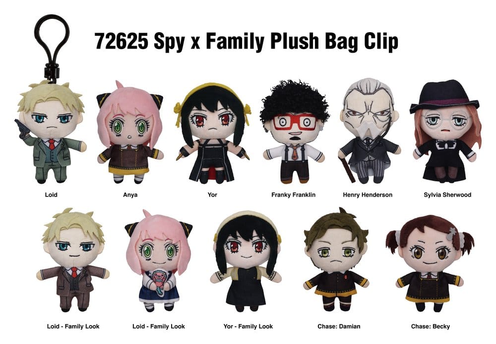Spy x Family porte-clés en peluche présentoir (24)