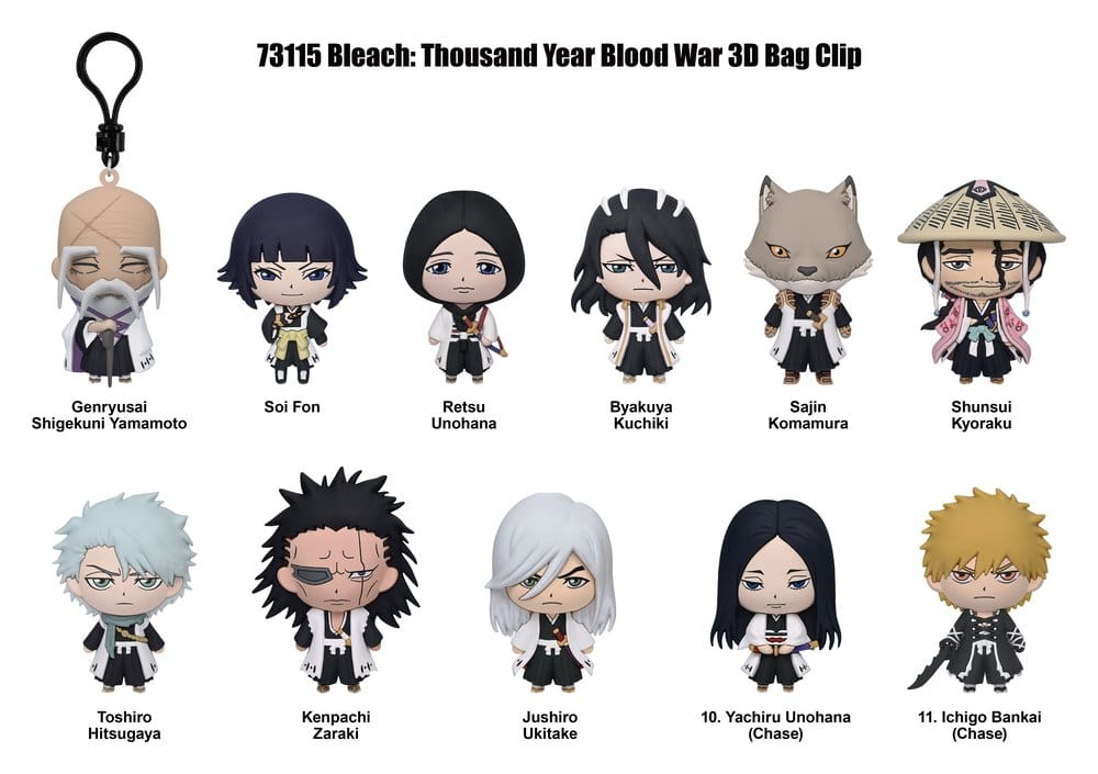 Bleach Thousand-Year Blood War 3D porte-clés en PVC série 2 présentoir (24)